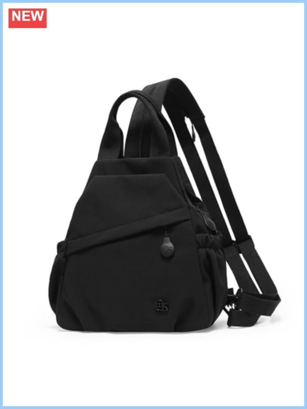 Convertible Sling Backpack Nylon Water Resistant Lightweight Travel Bag